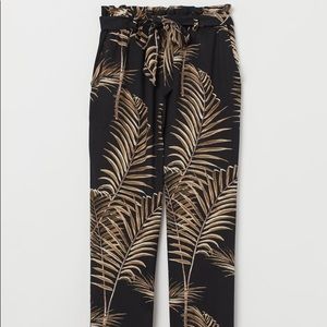 H&M Black/Palm Leaves Pants